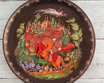 Vintage 1988 Tianex Russian Legends Fairy Tale Plate Hand Painted
