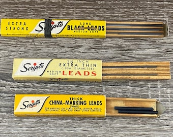 Vintage 1950s Scripto Marking Leads Set of 3 Partial Boxes