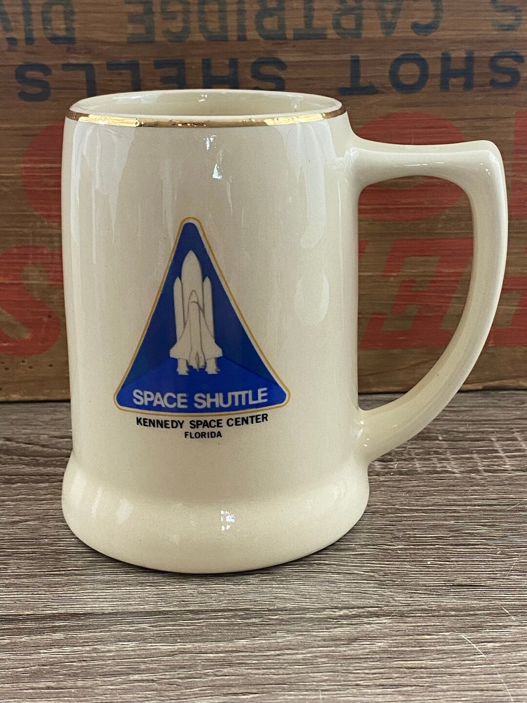 Vintage 80s Space Shuttle Kennedy Space Center Florida Collectible Mug ...