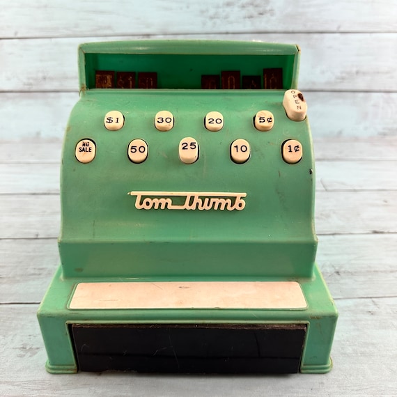 Vintage Tom Thumb Toy Cash Register - Etsy