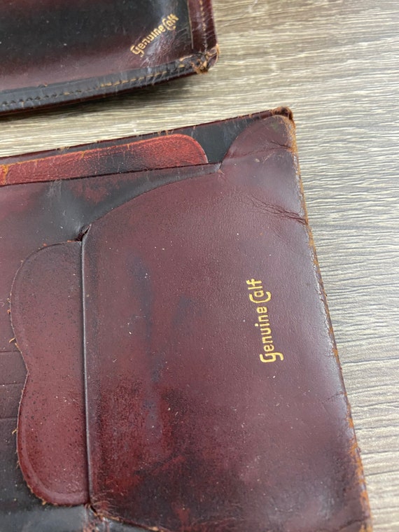 Vintage Genuine Leather Checkbook and Bilfold Wal… - image 6