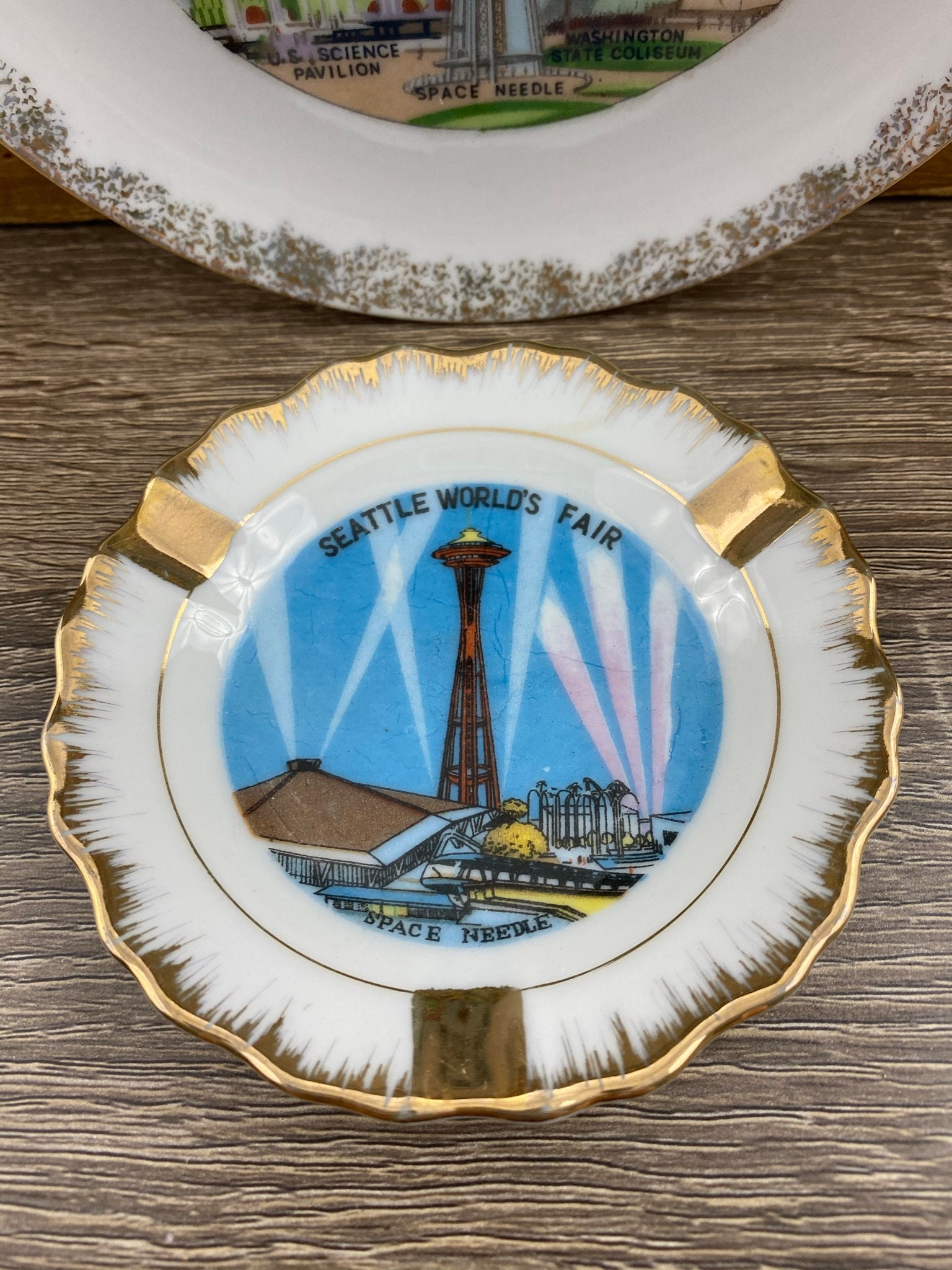 Vintage 1962 Seattle World's Fair Plate and Ashtray Souvenir - Etsy