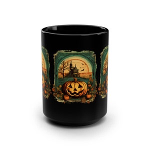 Vintage Halloween Ceramic Mug, Coffee Mug, Tea Cup, Pumpkin, Coffee Cup, Jack-o-Lantern, Mug, Cup, Fall Mug, Gift Idea, Autumn, Aesthetic