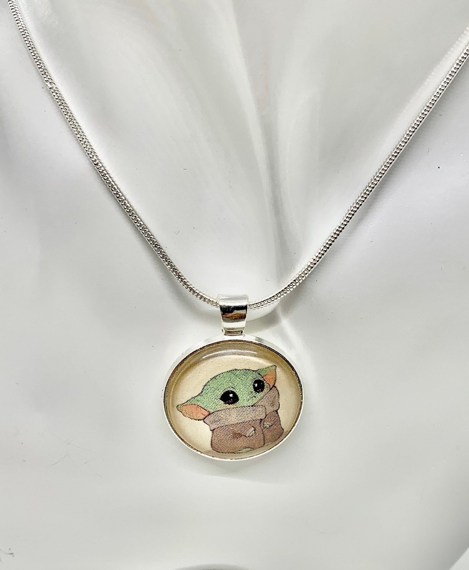 BABY YODA inspired Necklace 16 or 18 inch necklace cuteness Etsy