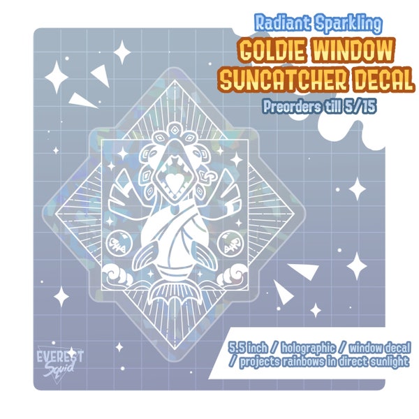 Splatoon 3 Goldie SunCatcher Decal | Sun Catcher Sticker | Salmon Run Window Cling PREORDER
