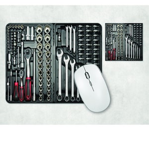 Mechanic Tools Mousepad and Coaster Set