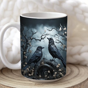 3D - Spuk Krähen / Halloween 15oz. Tasse