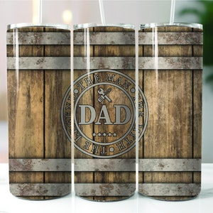 Dad / Wooden Barrel Stainless Steel Tumbler 20oz.
