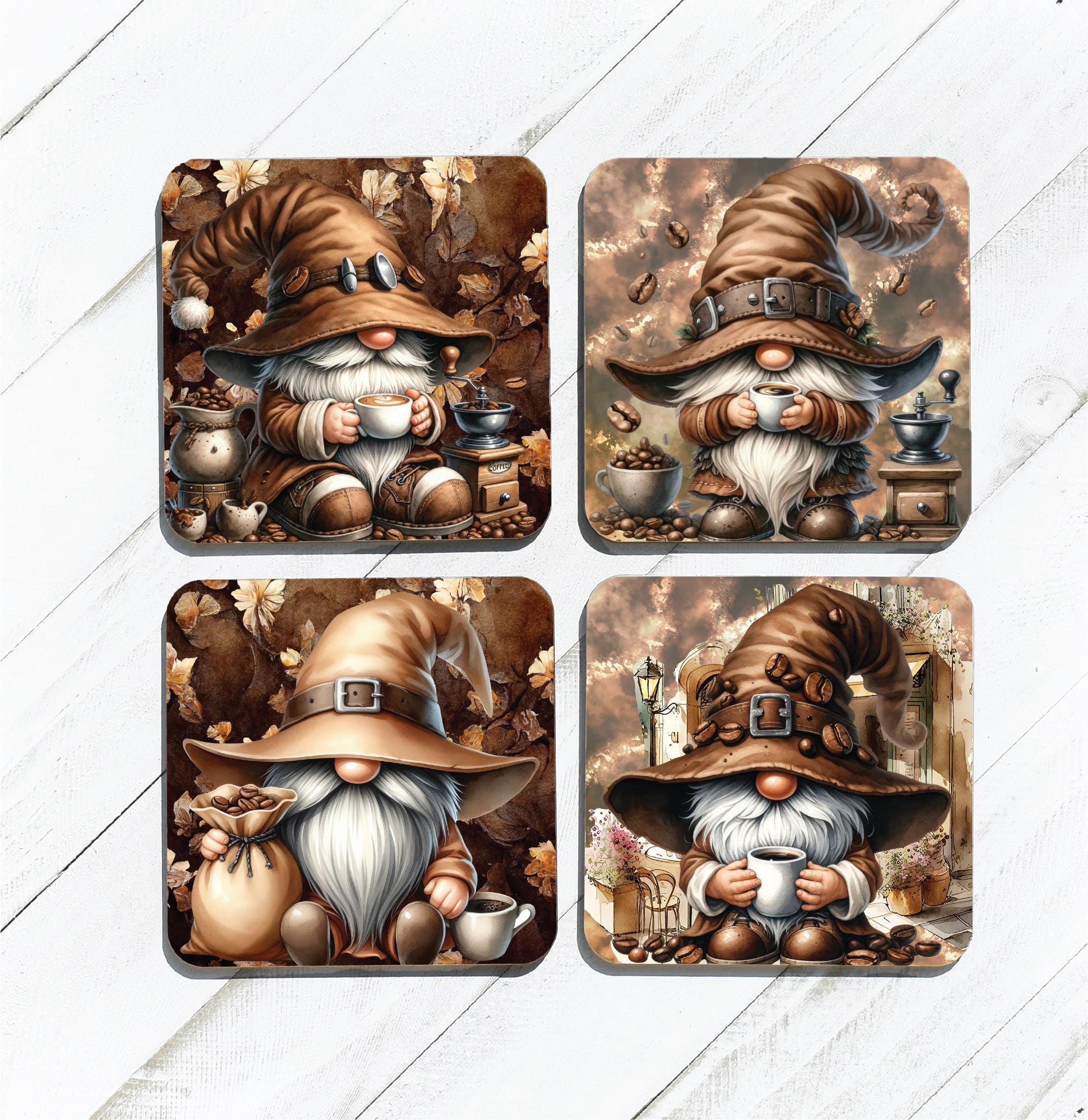 Coffee Gnome Sandstone Coasters