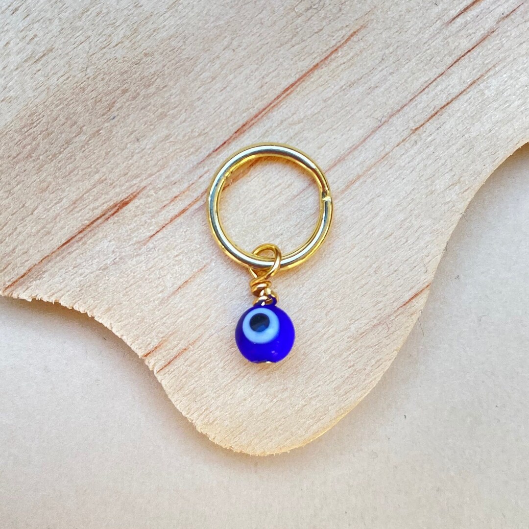 Lucky Eye Charm Royal Blue Eye Charm Cat Collar Charm Gold Evil Eye Pet
