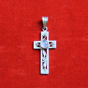 Cross Pendants inlaid with Stone in Silver