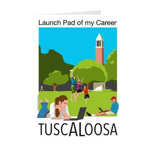 5 x 7 gefaltete Karte Tuscaloosa Launchpad