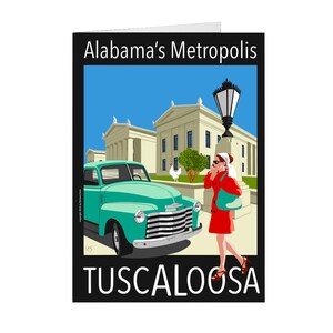 5 x 7 gefaltete Karte Tuscaloosa Metropolis