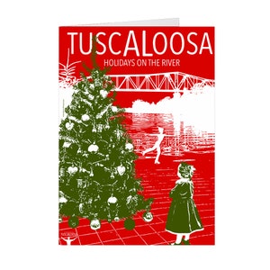 Pack de 10 cartes: 5x7 Plié Tuscaloosa Noël