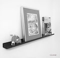 Black 2" deep ultraLEDGE(R) Picture Ledge / Wall Art Display / Floating Shelf / Spice Rack / Gallery - available in 6 sizes