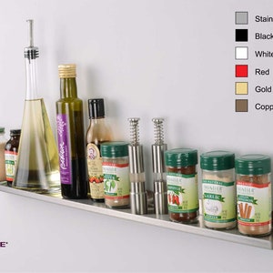 30&quot; Over-the-Range Modern Metal ultraLEDGE(R) Floating Shelf / Display / Ledge / Spice Rack / Gallery, 3.5&quot; deep - available in 6 colors