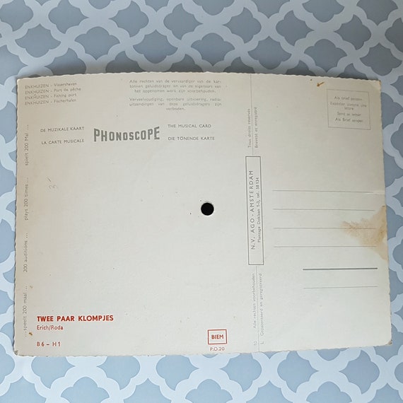 Vintage Enkhuizen Fishing Port Netherlands Benelux Phonoscope Etsy