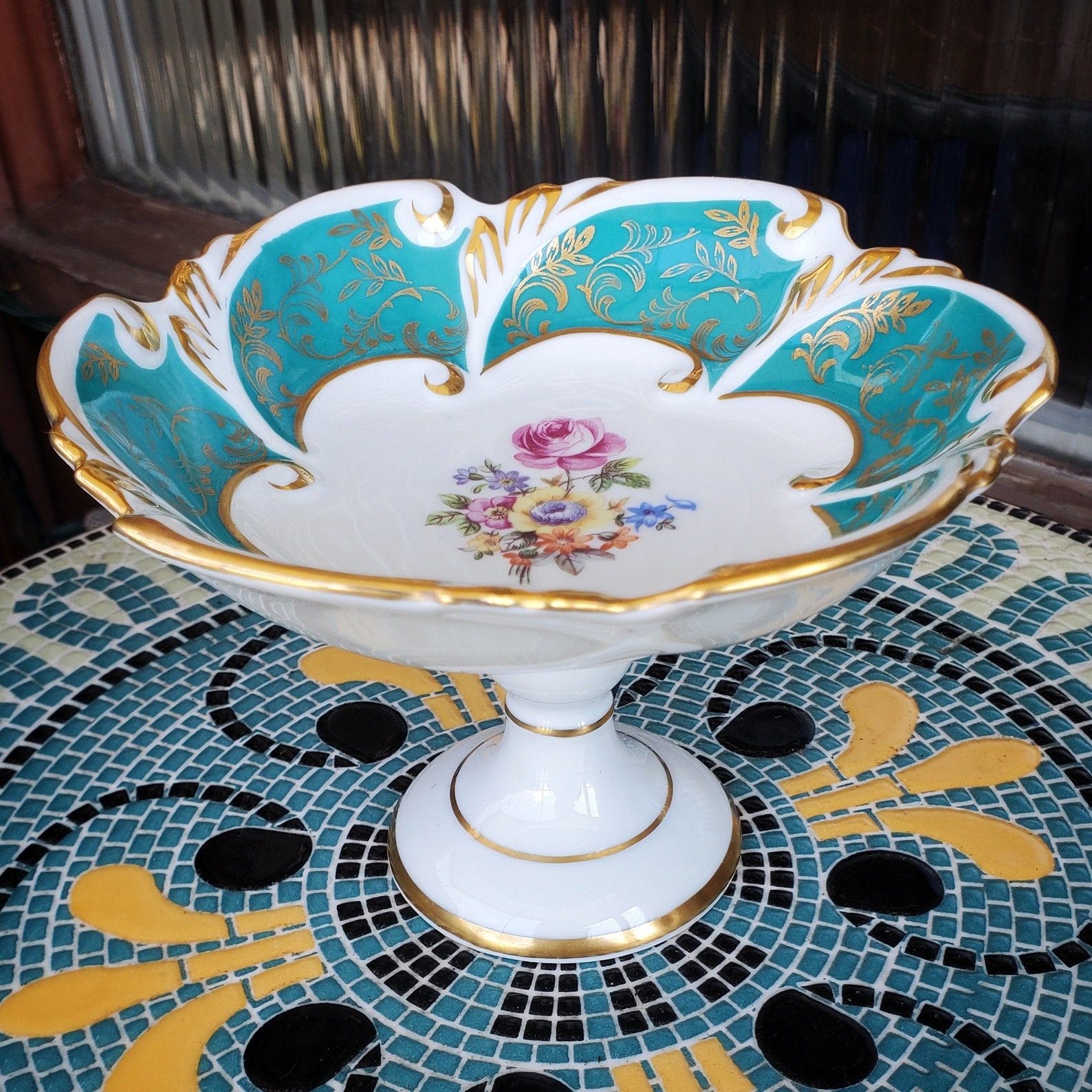 PM Martinroda Porcelain Pedestal Dish Made in East Germany Etsy