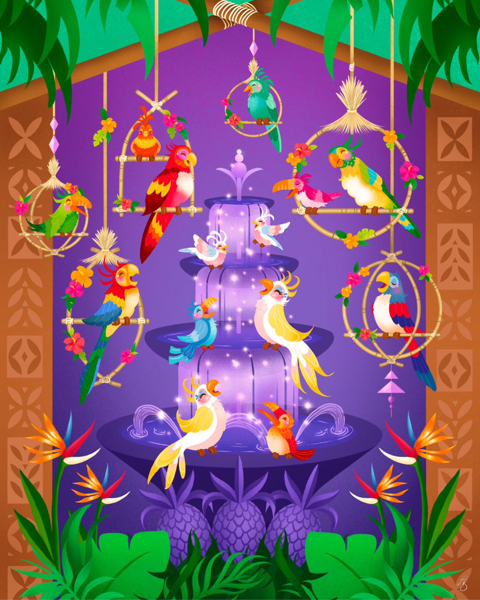 Enchanted Tiki Birds Art Print 8x10 Art Print Disney Art Etsy Il 1588xN.3051836933 Crjw