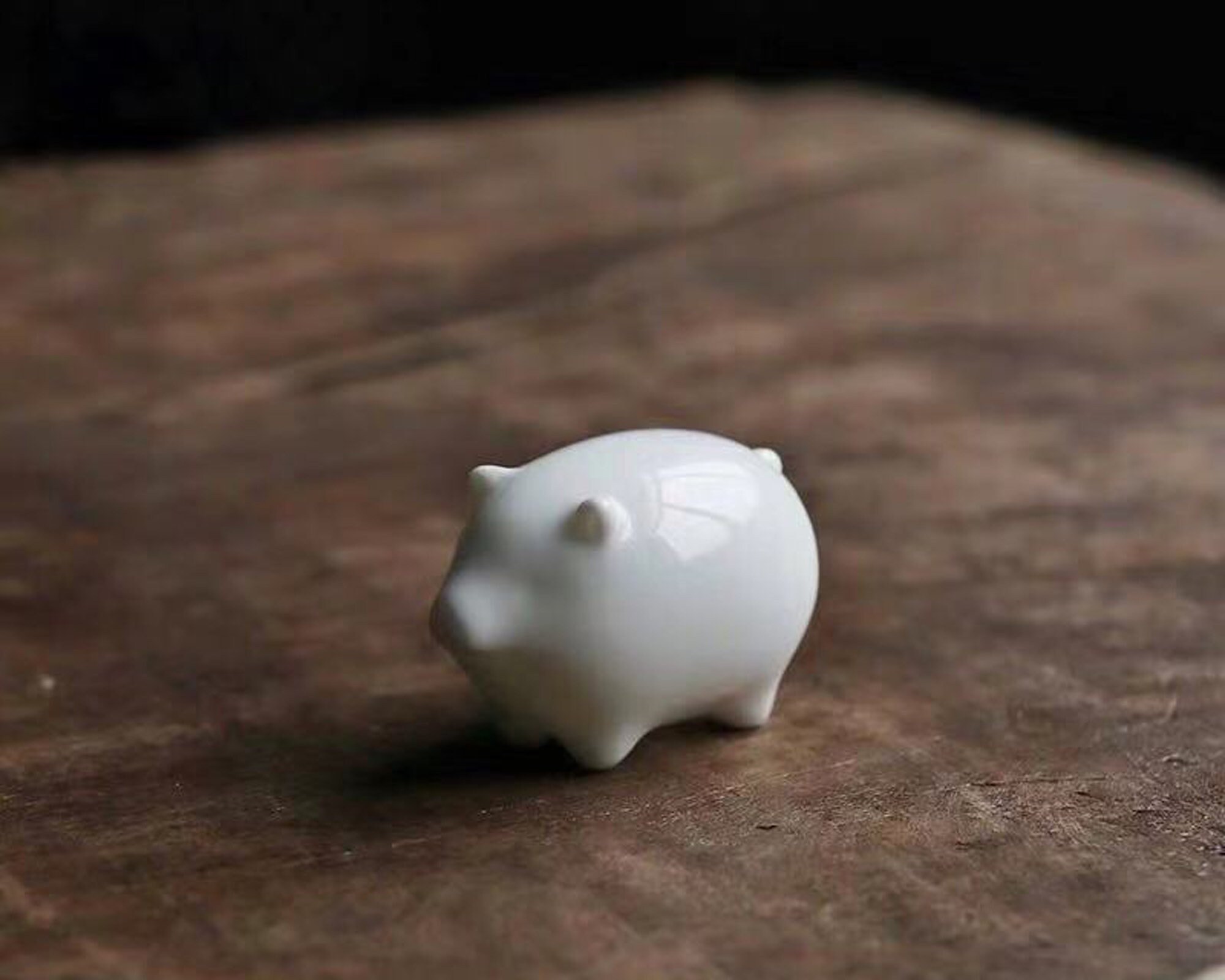Ceramic Pig Figurines White Porcelain Pig Pig Lovers Gift Etsy