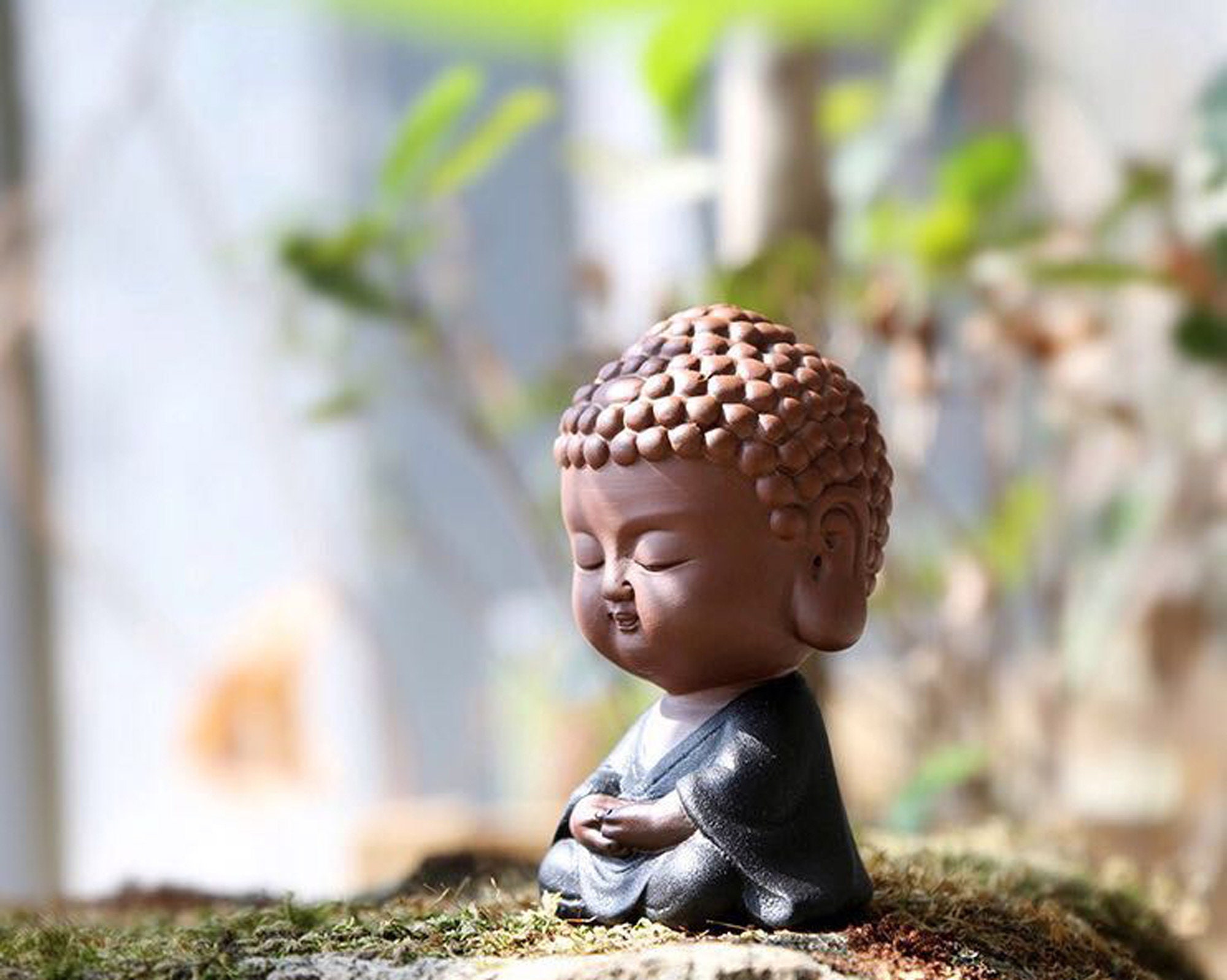 Little Buddha Meditating Buddha Statue Mindfullness Gift Etsy