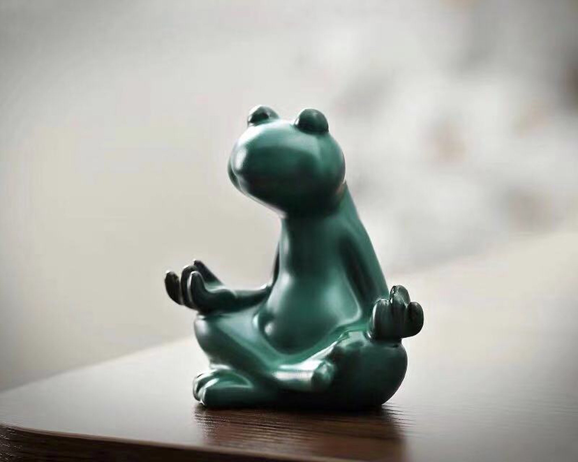 Cute Ceramic Yoga Frog in Meditation Unique Frog Gift Etsy