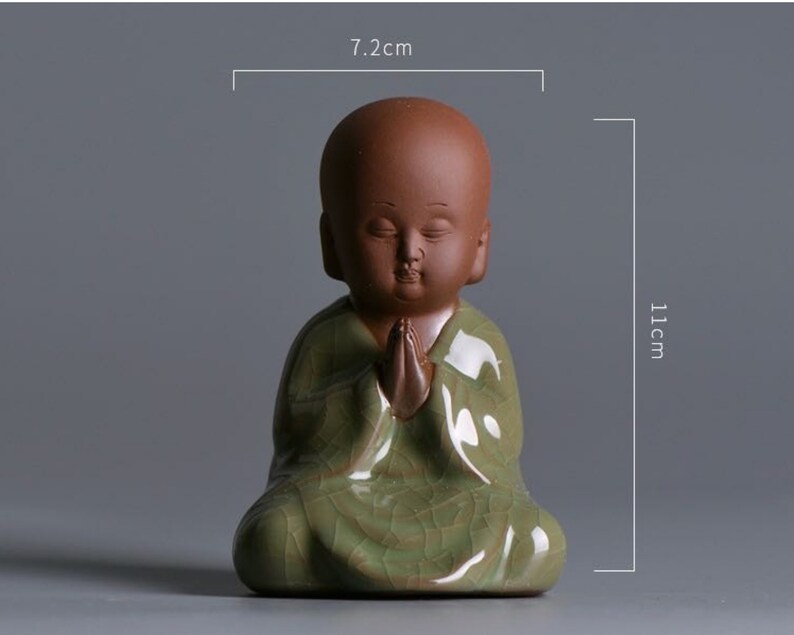 Ceramic Buddha Statue Meditating Buddhist Monks Zen Home Etsy Israel