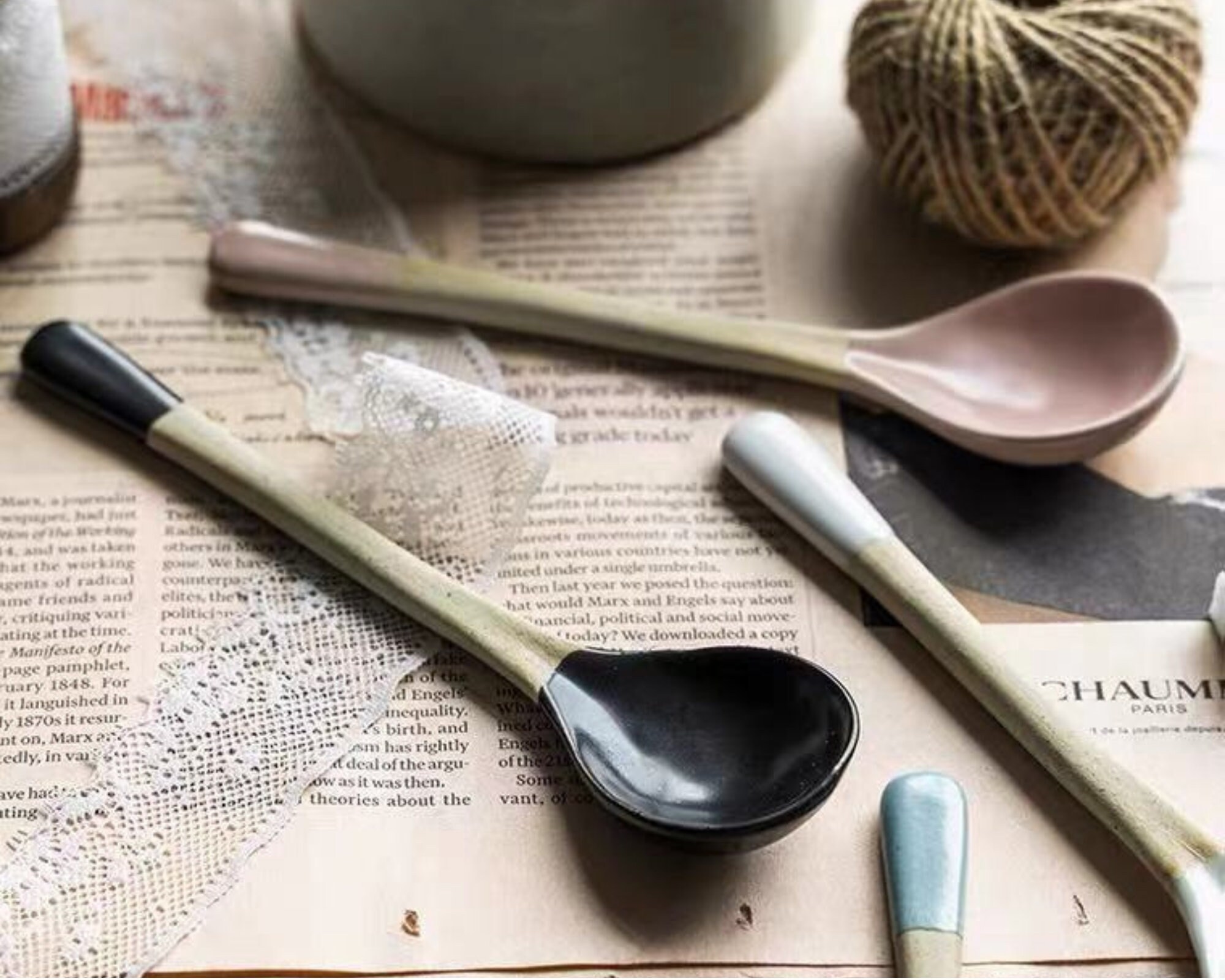 Ceramic Spoons Handmade Handmade Spoon in color of macaron Etsy