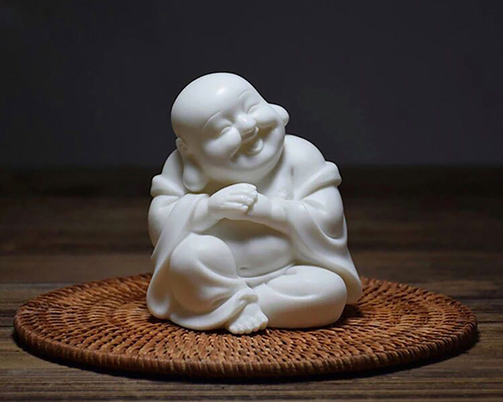 Buddha Statue Cute Laughing Buddha Happy Buddha Cute Etsy