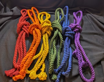 Hand dyed shibari rope
