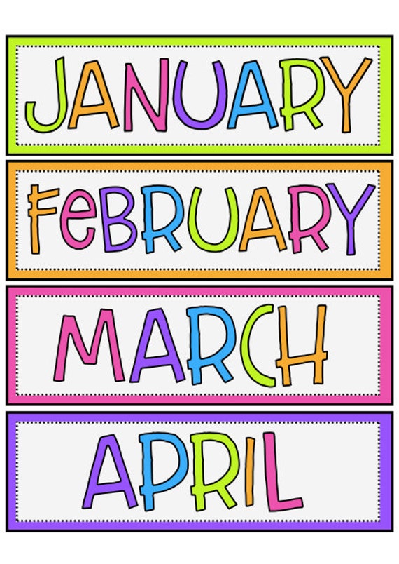 Months Of The Year Printable Chart - Il 570xN.2203855481 Ke4t 