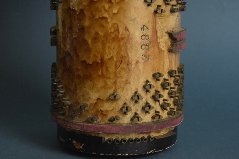 1936 Craftsmanship. Art Deco Manufacture Old Roll or Stamp of Painted Paper Printing Fleuri Motif