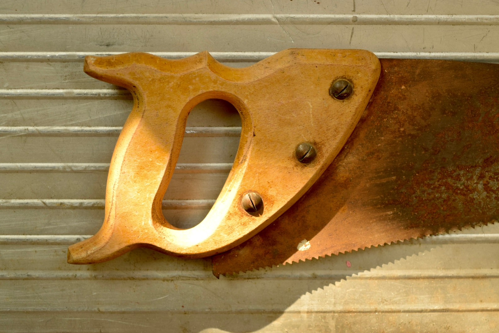 Antique Large Hand saw Wooden handles Circa 1900. Etsy