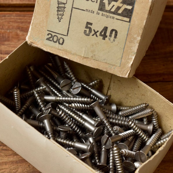 Antique Flat Head Screws Etsy
