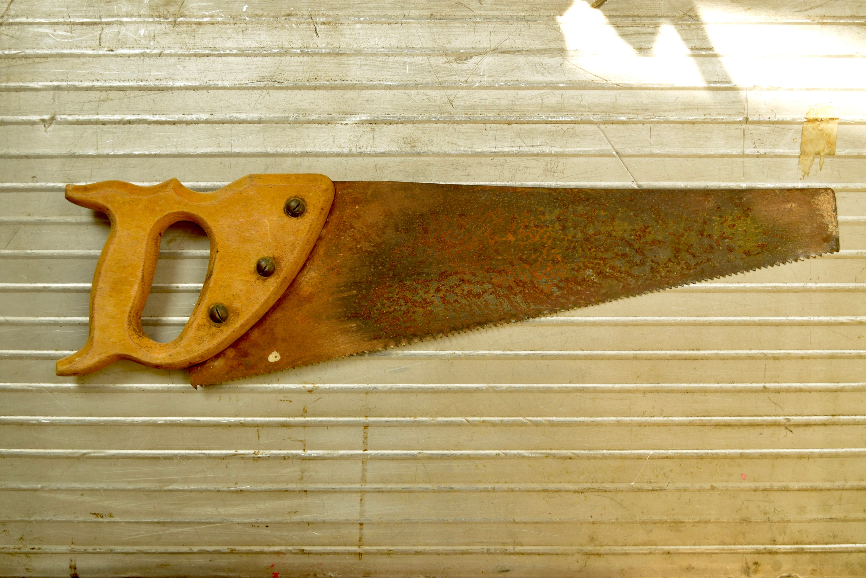 Antique Large Hand saw Wooden handles Circa 1900. Etsy