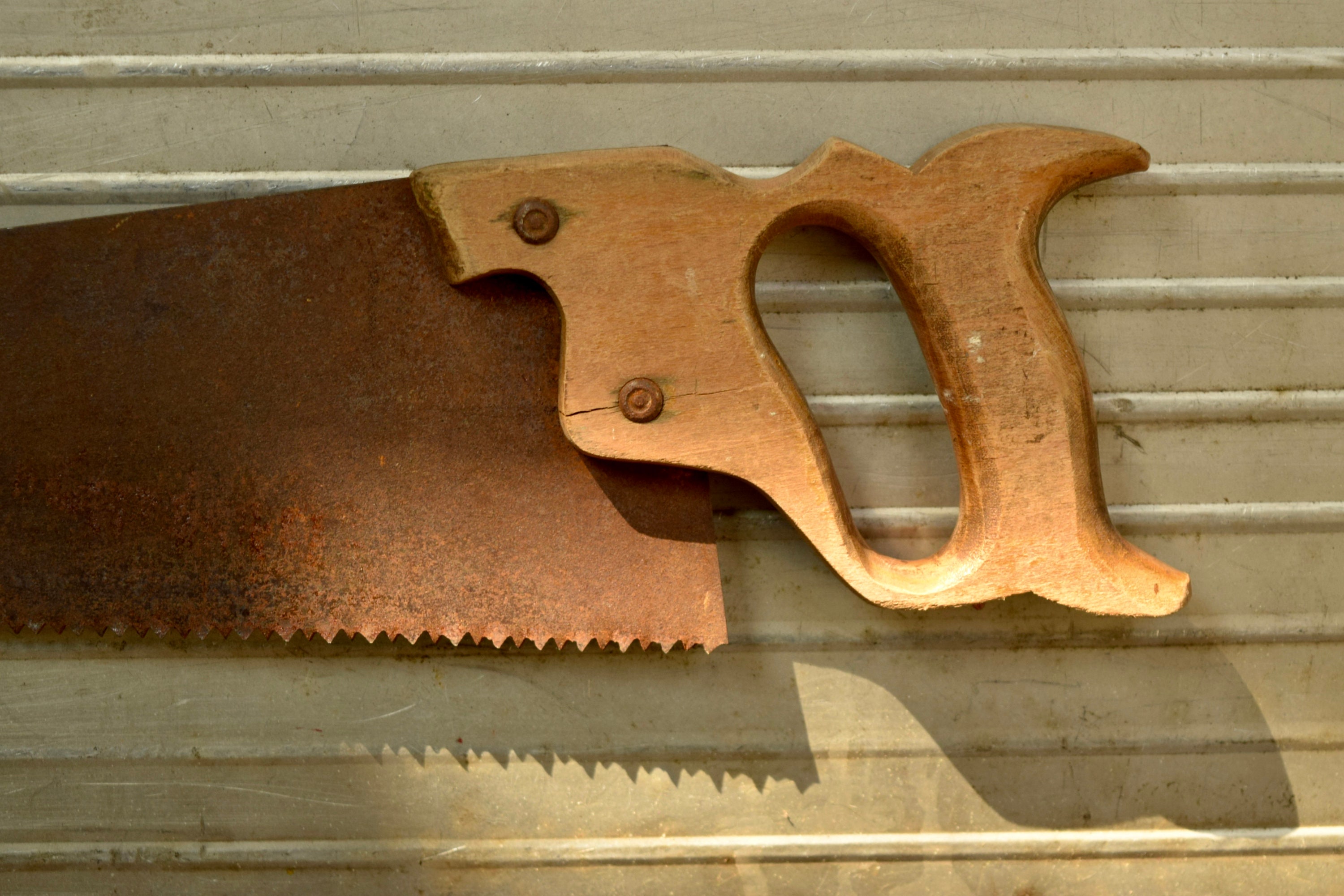 Antique Hand saw Wooden handles Circa 1900. Etsy