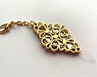 Victorian Style Gold Needle Threader: Chatelaine Sewing Tool
