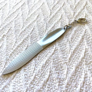 Lima de uñas con cadena: herramienta decorativa de plata para chatelaine