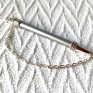 Victorian Style Silver Chatelaine Pencil: Vintage Look Accessory