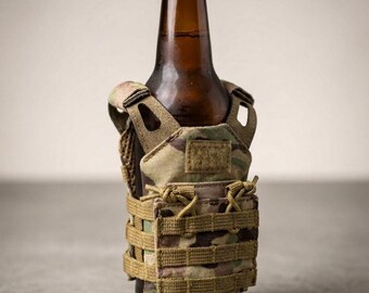 Tactical Vest Beer Can Cooler Cozie Drink Beverage Insulator Sleeve