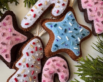 Christmas Cookie Holiday Ornament - Stocking Stuffer, Winter Holiday Christmas Tree Ornament