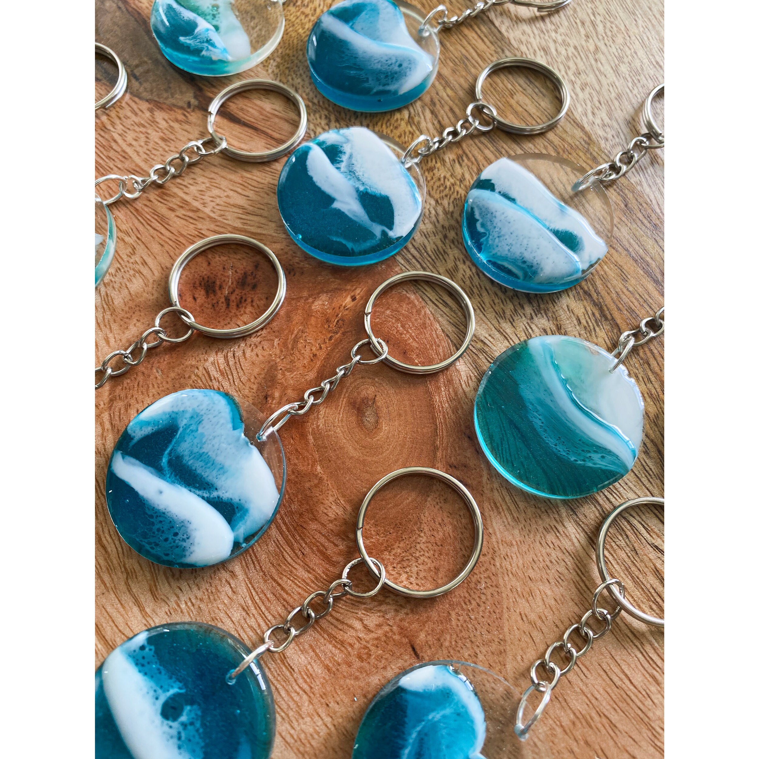 Ocean Keychain/Resin Keychain/Beach Keychain/Ocean Art/Coastal Etsy