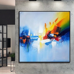オリジナルキャンバス絵画、現代壁画、キャンバスに描かれた手作りアート、現代オリジナル絵画、大きな抽象画、抽象アート