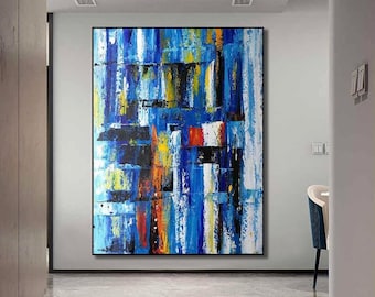 Pintura abstracta grande, Arte mural contemporáneo, Pinturas originales modernas, Pintura grande original, Pintura abstracta hecha a mano sobre lienzo