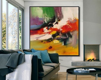Arte astratta di grandi dimensioni, Grande pittura astratta, Arte murale su tela, Arte murale contemporanea, Dipinti originali moderni, Arte originale su tela