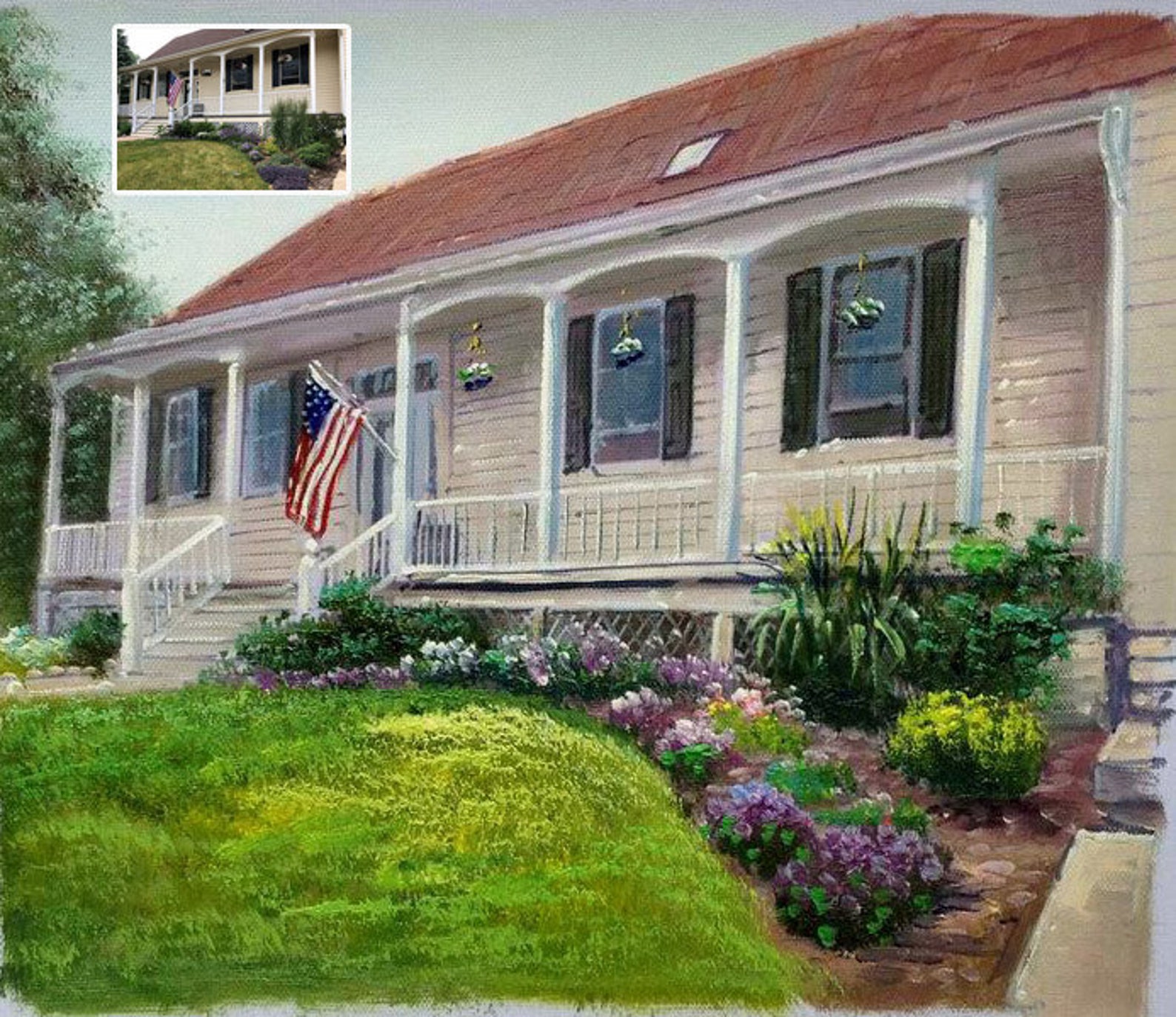 Original Oil Painting Custom House Painting House Portrait Etsy UK