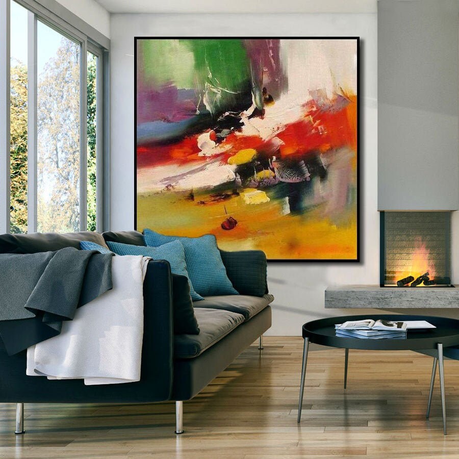 Oversized Abstract Art, Large Abstract Painting, Canvas Wall Art