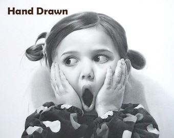 Custom pencil drawing, Original drawing, Personalized portrait, Pencil sketch, Hand drawing portrait from photos