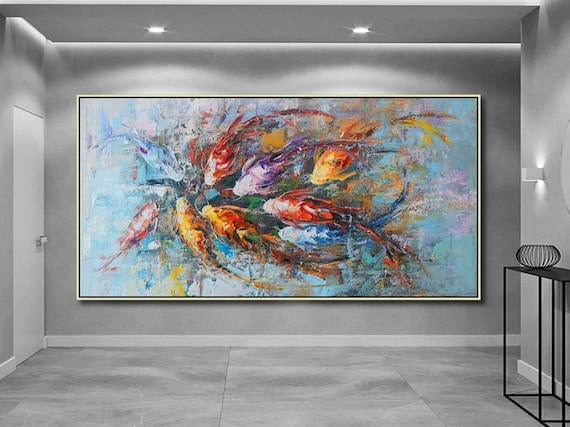 Amazon.co.jp: アートペイントされた特大の絵画キャンバス上の