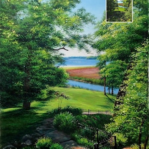 Custom landscape painting, Hand painted oil portrait, Landscape portraits from Photos, Original oil painting, Scenery painting